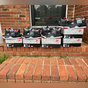 Air Jordan Retro 4 ‘Bred’ Reimagined Size 13 & 11 & 8.5